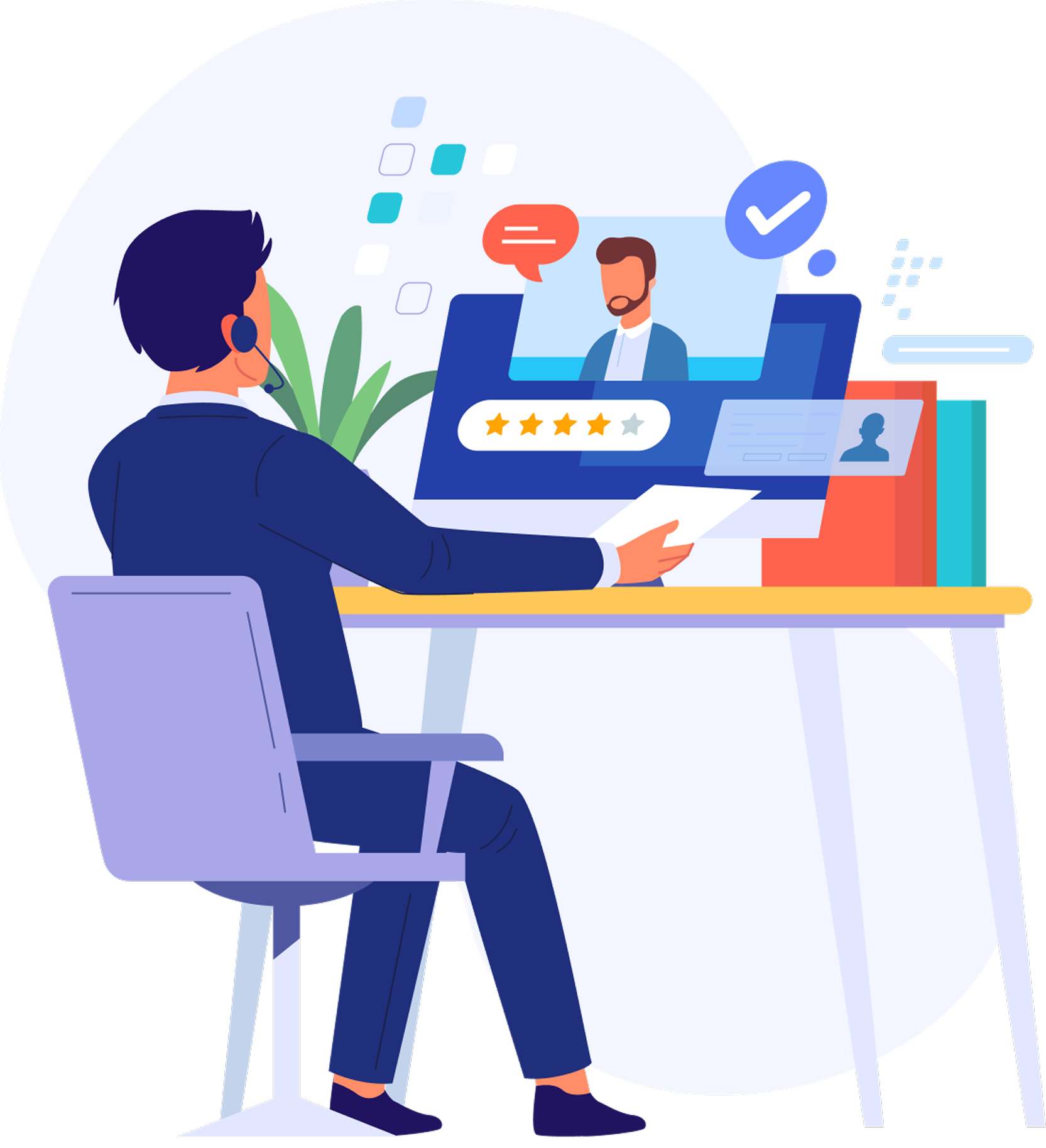 Illustration der Vorteile von Remote-Arbeit